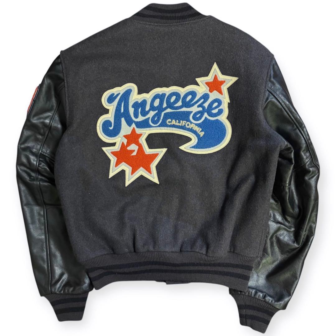 GOLDEN BEAR ANGEEZE USA製 袖革 スタジャン Mサイズ