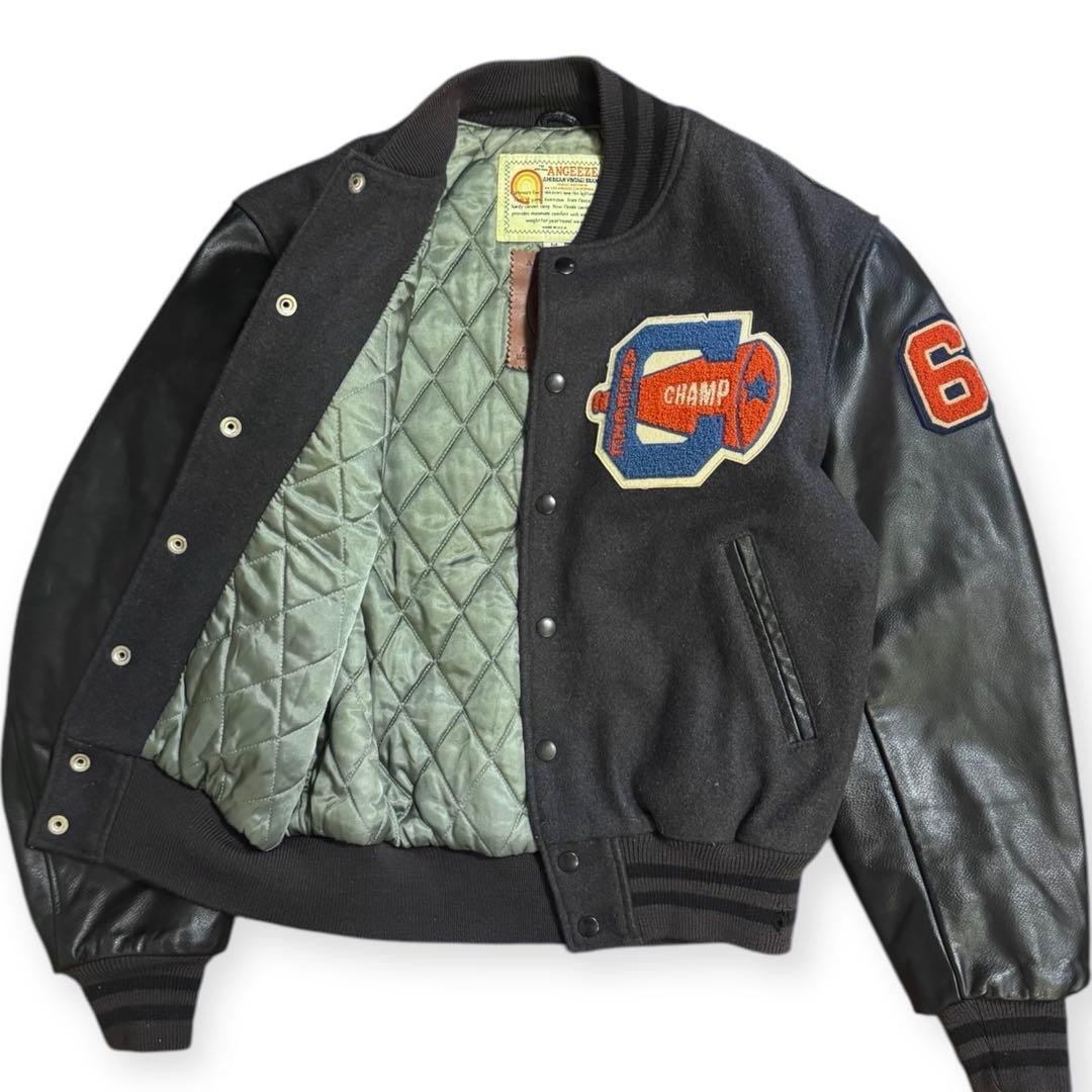 GOLDEN BEAR ANGEEZE USA製 袖革 スタジャン Mサイズ