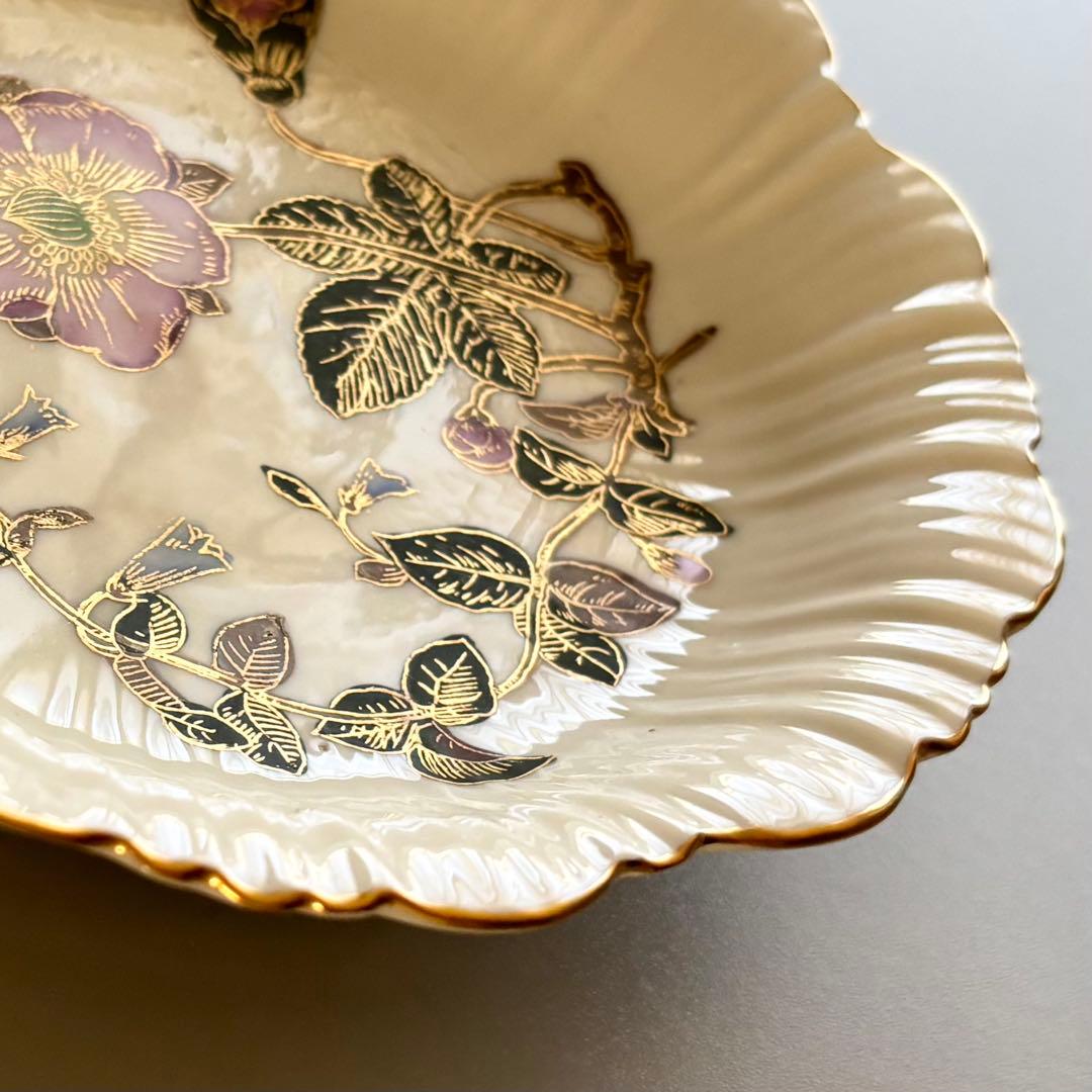 英国製アンティーク　1880年代　ロイヤルウースター　野薔薇と蝶⚫︎特注品・稀少品