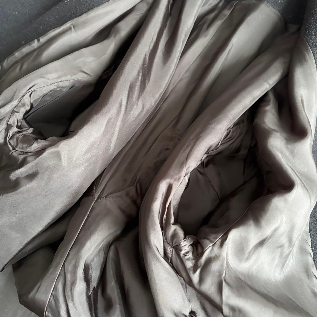 RIM.ARK ウール混ガウンベルテッドロングコート 黒36 オーバーサイズ