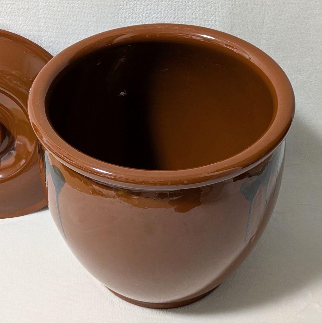 希少】常滑焼 久松窯 10号 18L 丸壺 蓋付き 漬物 容器 味噌 梅干し