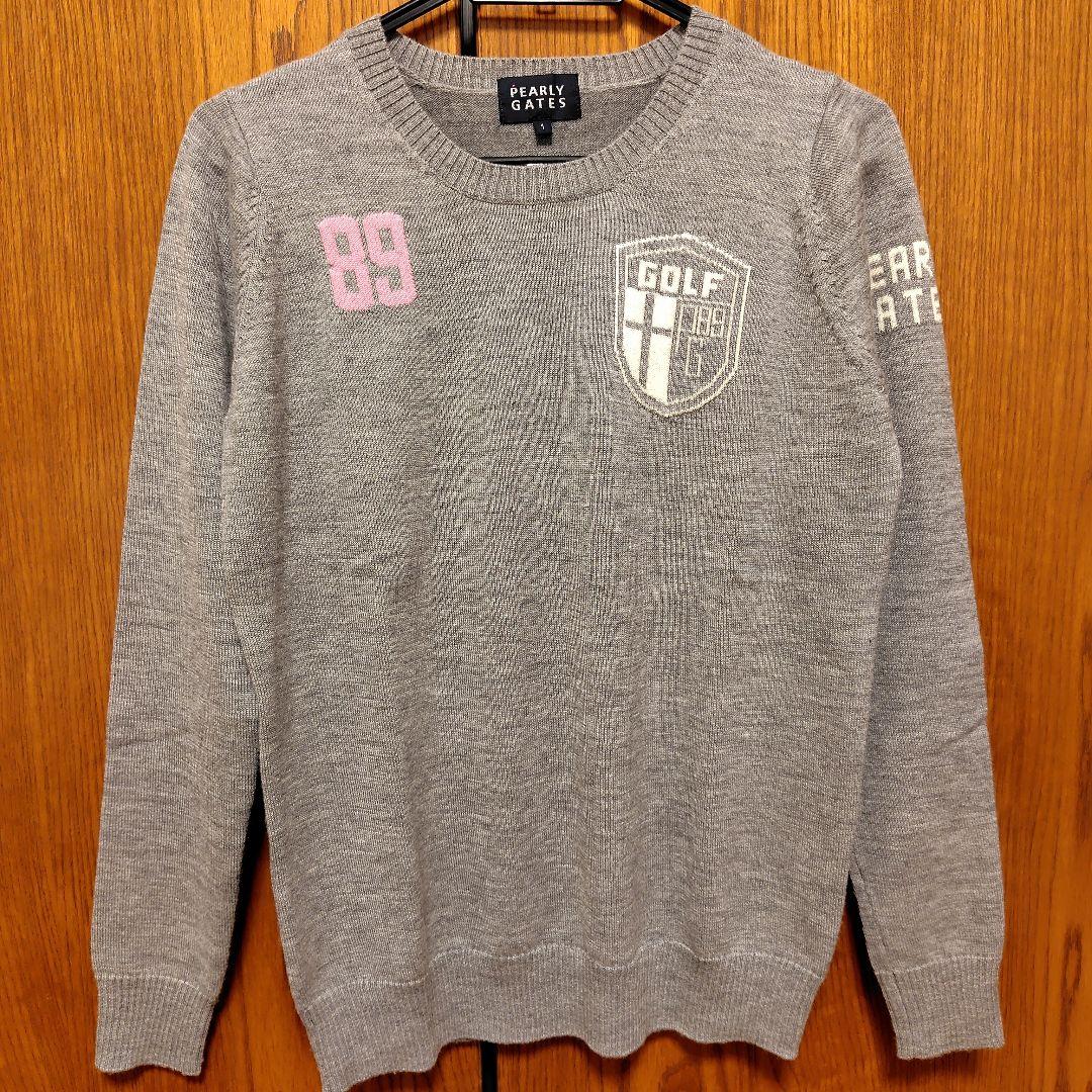PEARLY GATES セーター グレー カシミヤ混 - レディースウェア