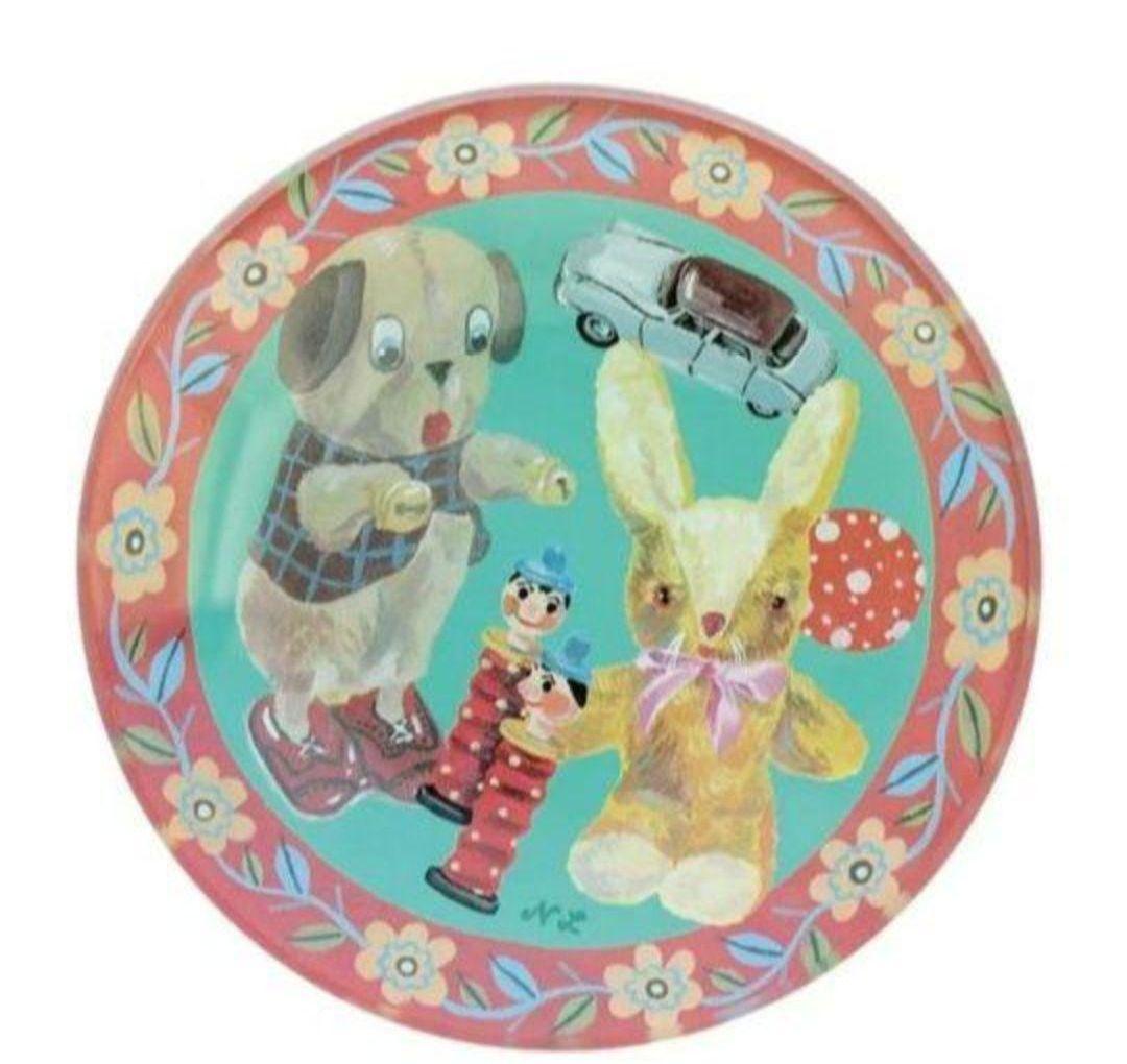 新品 ナタリーレテ 10cm ガラス プレート ドッグ 犬 うさぎ ウサギ