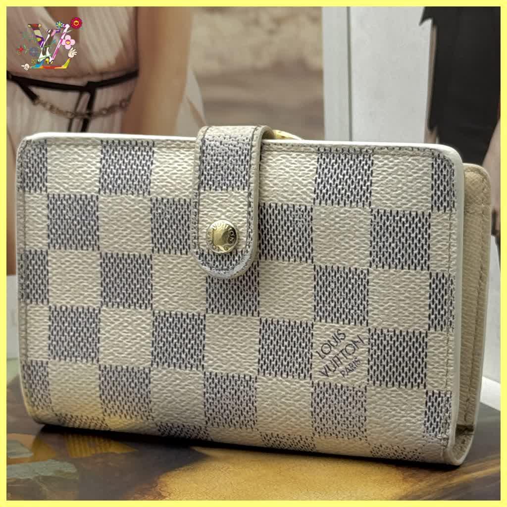 新型 ルイヴィトン ダミエ アズール ヴィエノワ 二つ折り がま口 財布