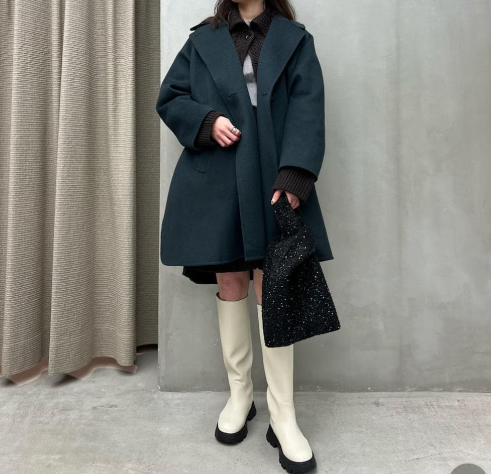 22aw Beauty & Youth リバー ポンチョ コート S Green - メルカリ