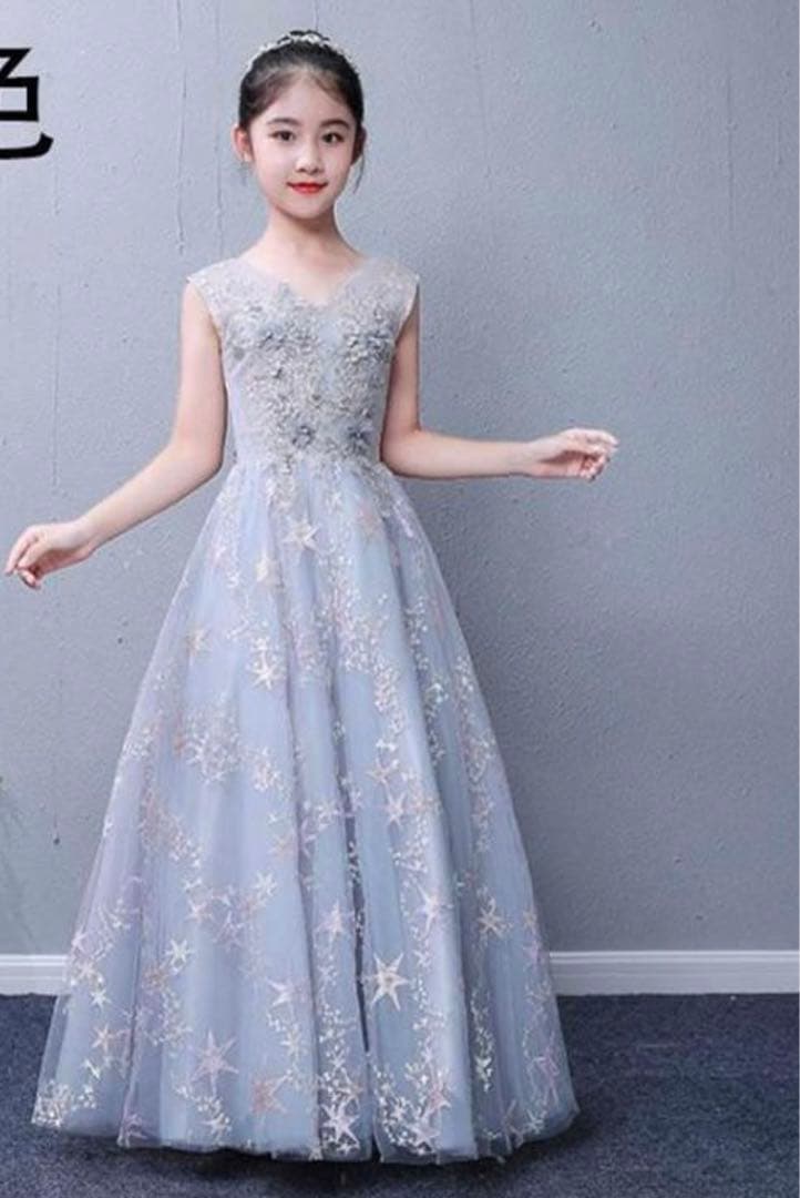 ロングドレス　グレー　140