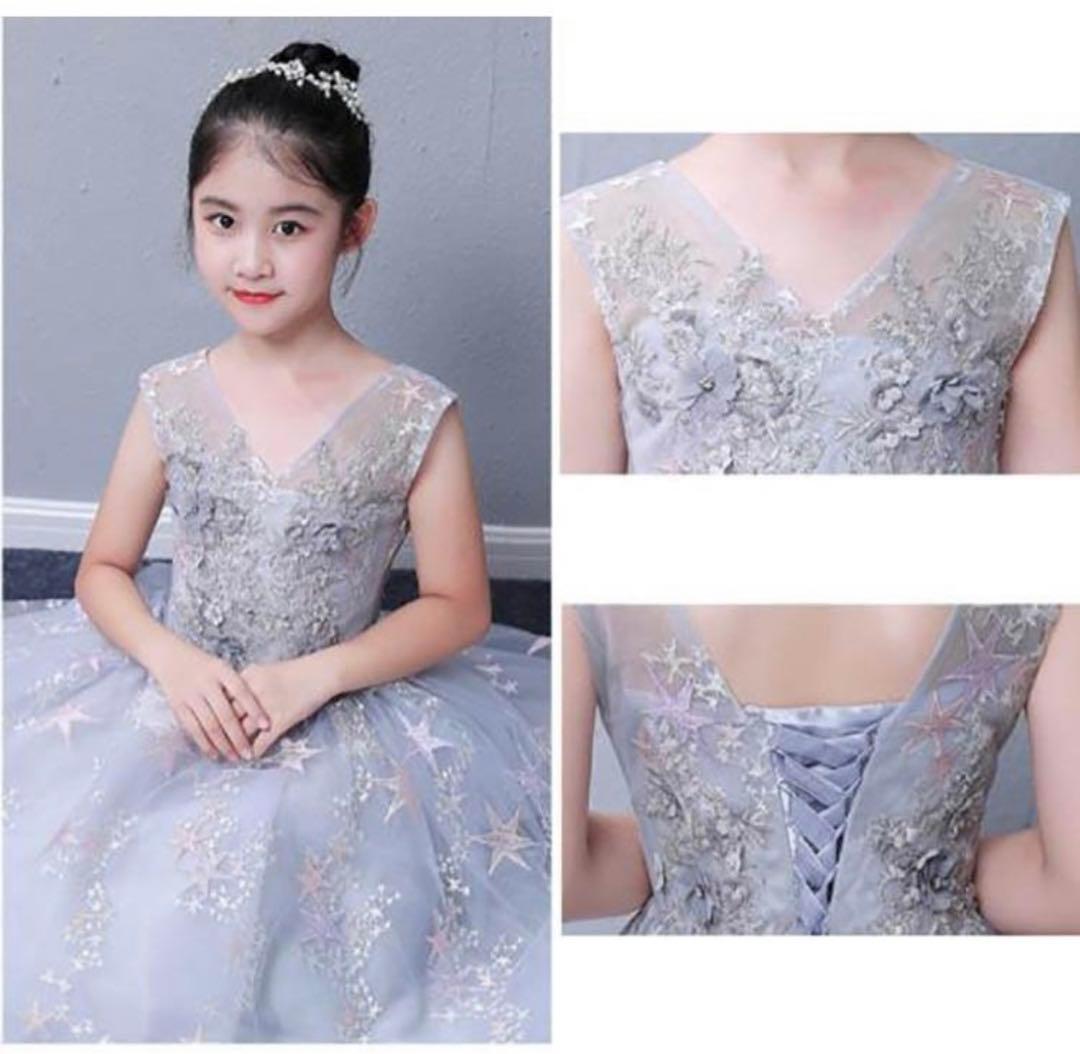 ロングドレス　グレー　140