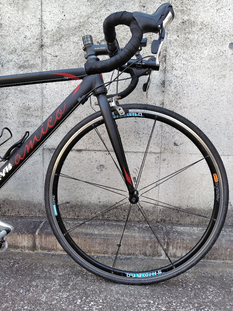 即乗 amico fun road ロードバイクカスタム ☆ノーマルペダル変更