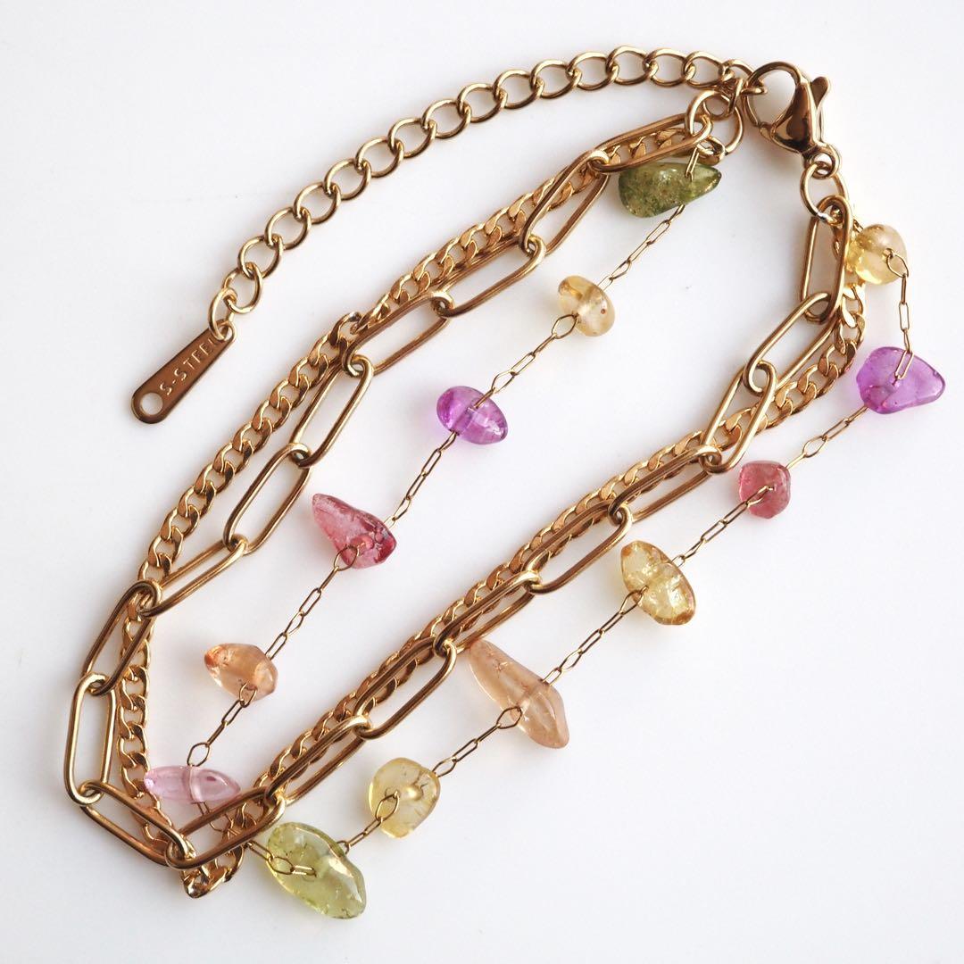 【Ruby】宝石質プレナイト×モルガナイトデザインブレスレット