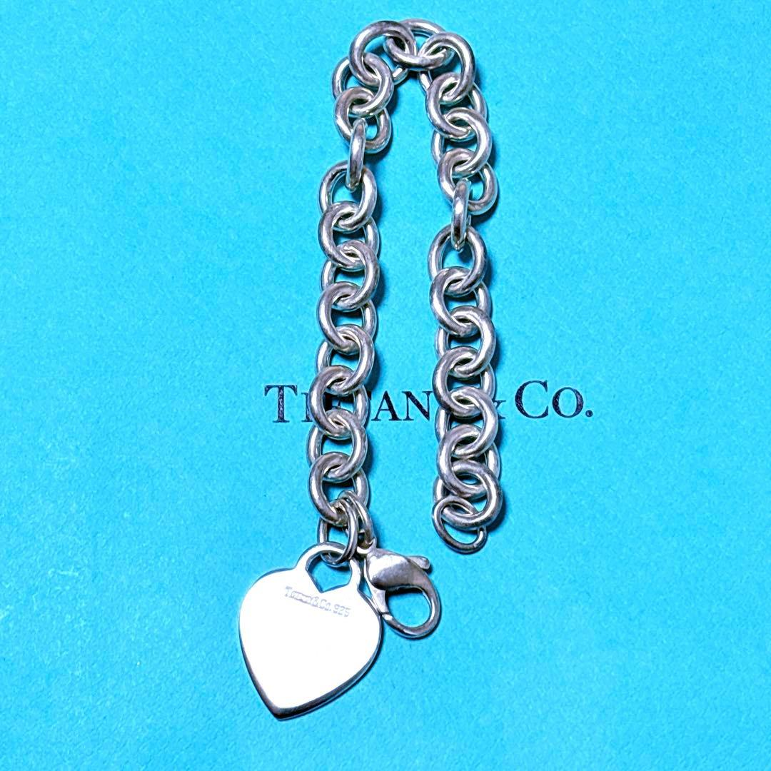 【美品】19.2cm ティファニー ハートタグ ブレスレット シルバー925