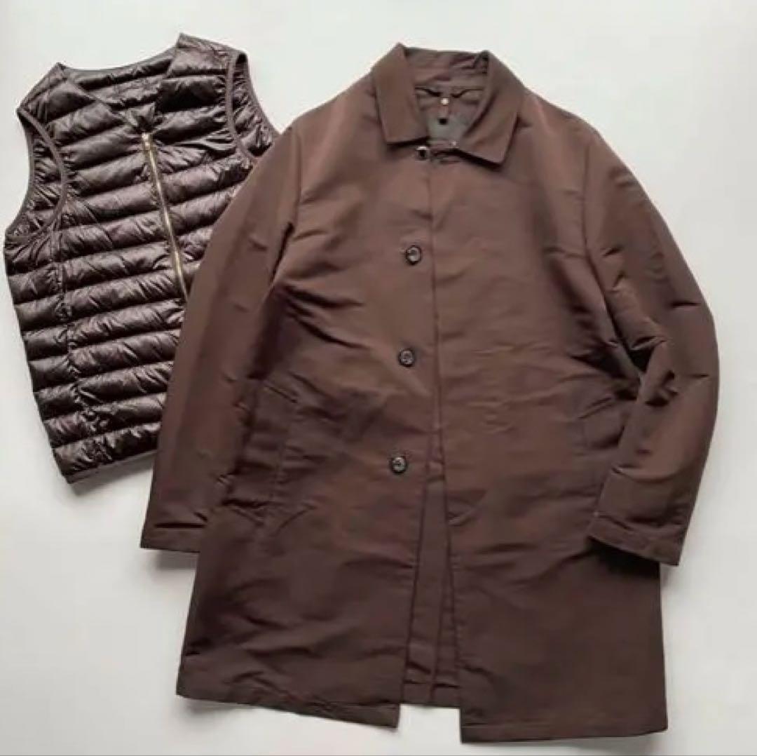 ダウン/撥水透湿】マッキントッシュロンドン ステンカラーコート 40 茶