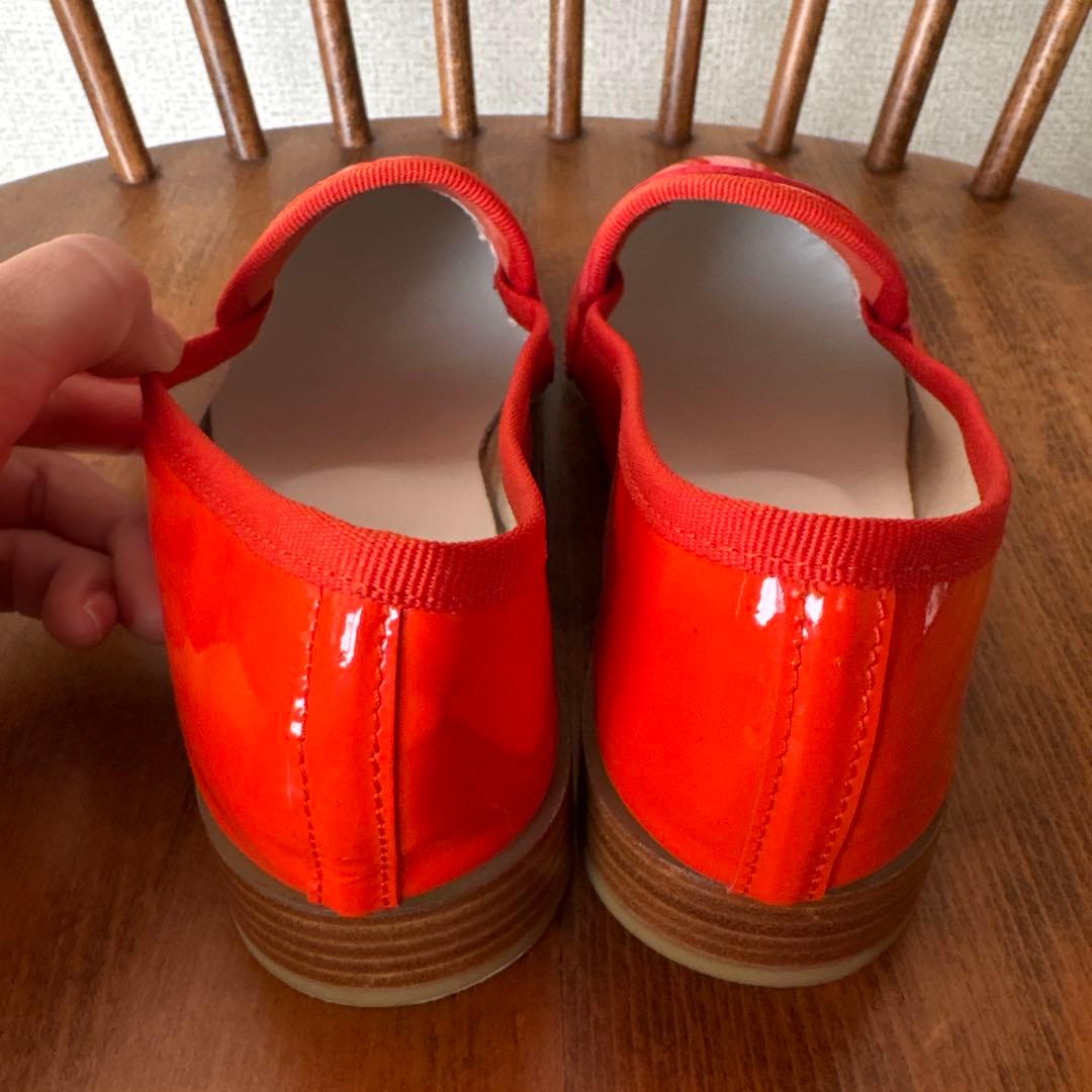 【美品】「repetto」マイケル エナメルシューズ　オレンジ