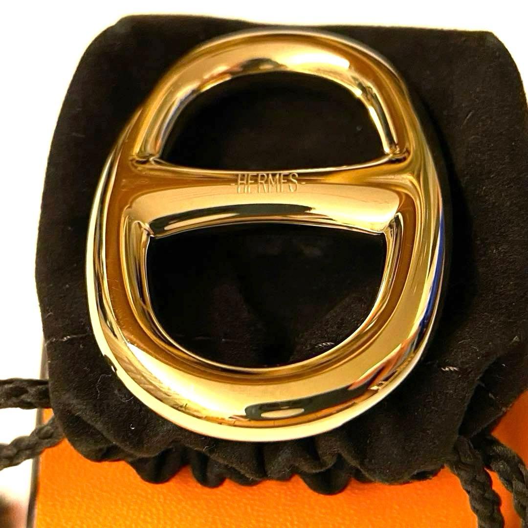 極美品 人気 エルメス スカーフリング シェーヌダンクル ゴールド 金 高級