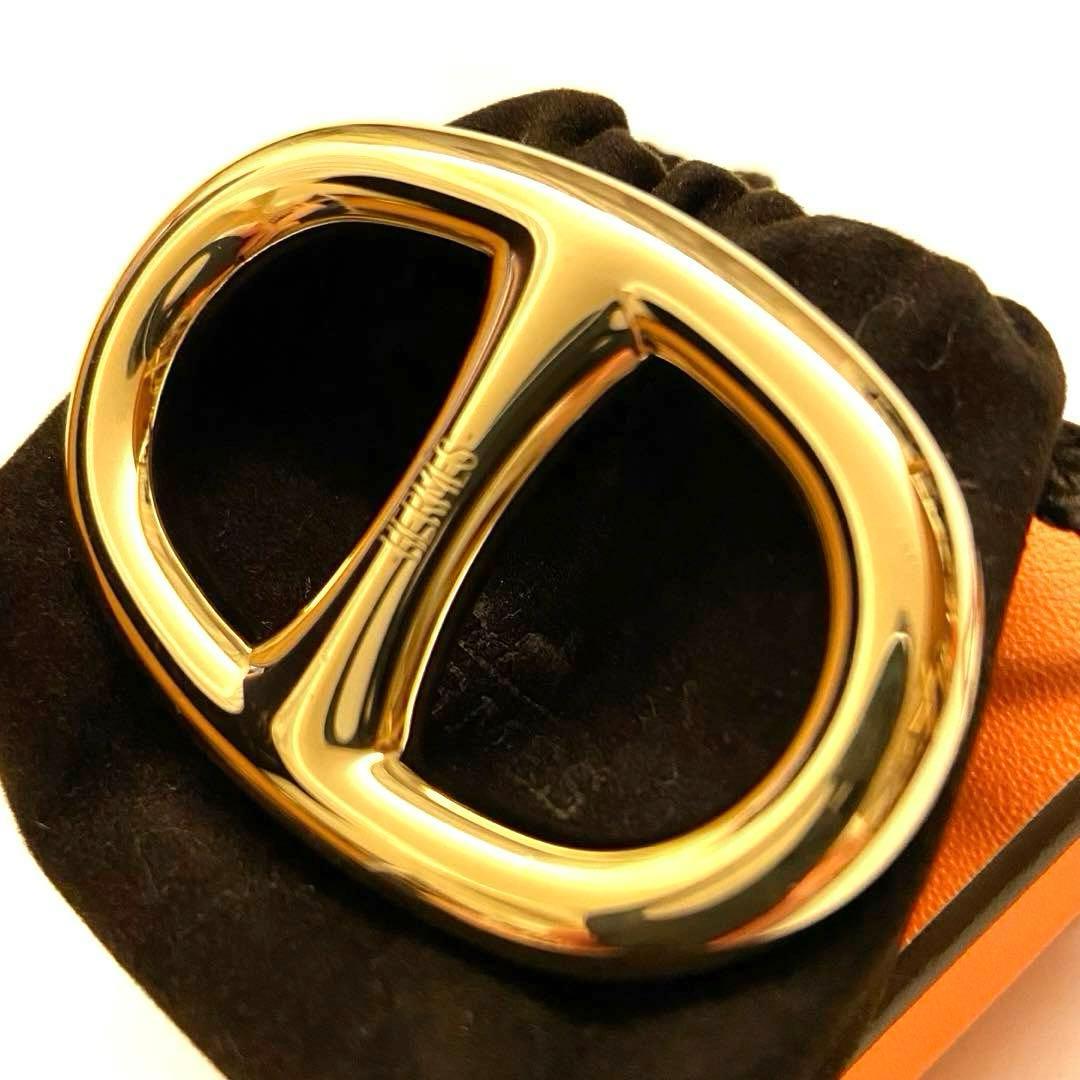 極美品 人気 エルメス スカーフリング シェーヌダンクル ゴールド 金 高級