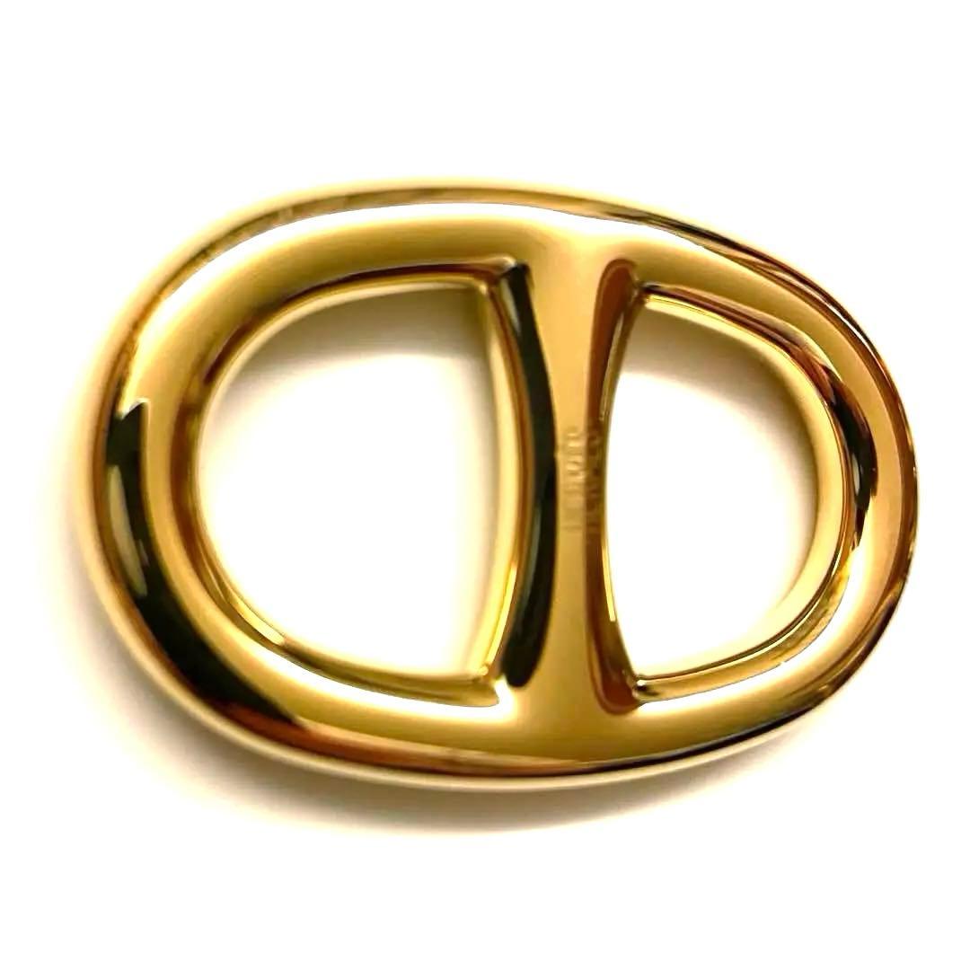 極美品 人気 エルメス スカーフリング シェーヌダンクル ゴールド 金 高級