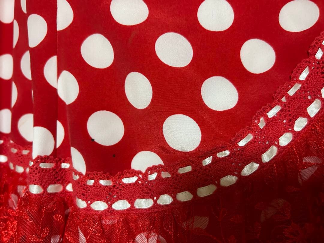 ソニアジョーンズ ・赤白水玉ファルダ