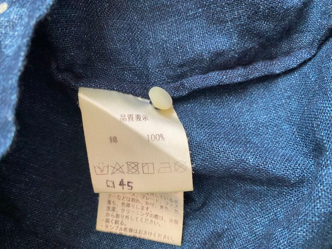 パラスパレス Pallas Palace インディゴ　ドットワンピース 日本製