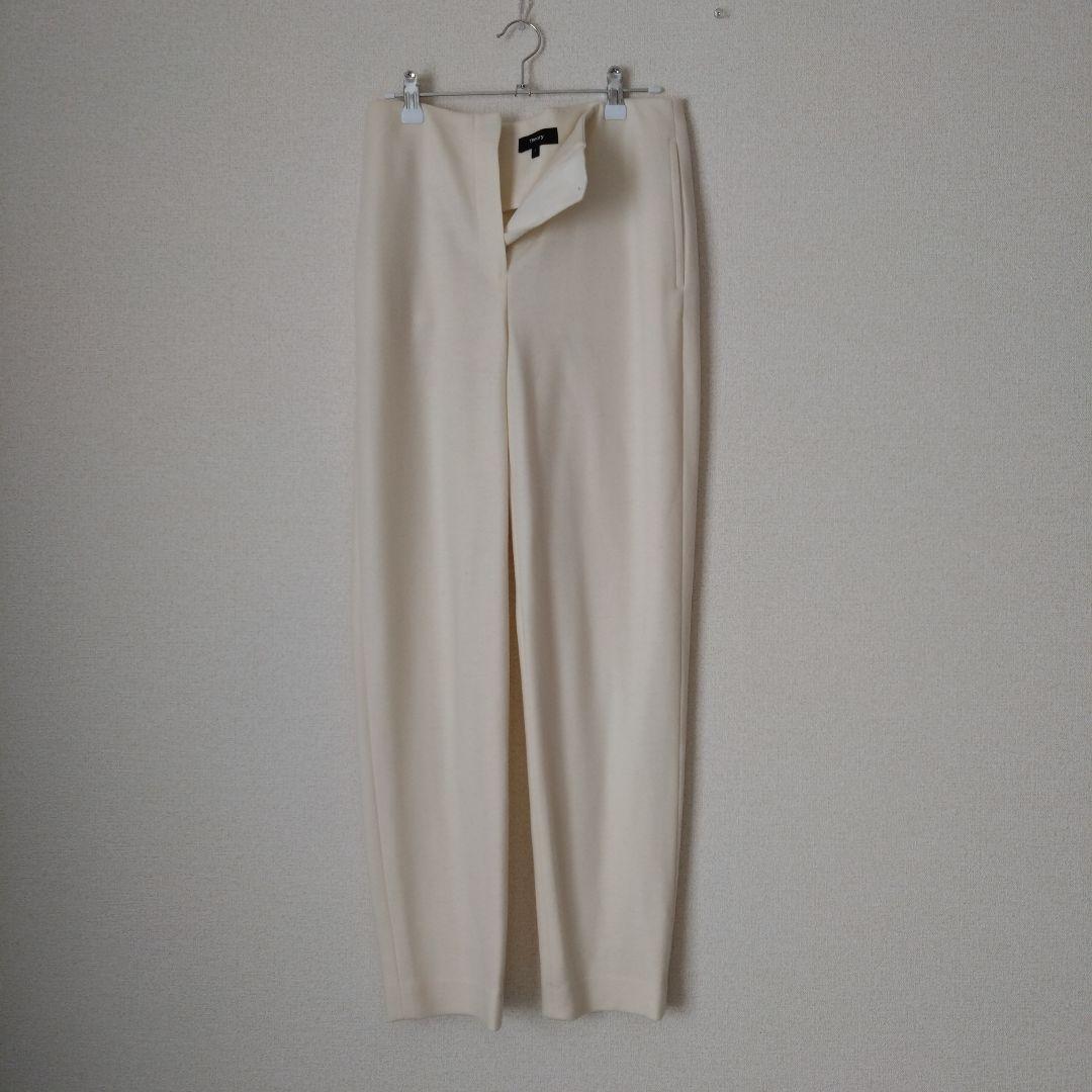 Theory 洗えるあったかウールパンツ（オフホワイト）