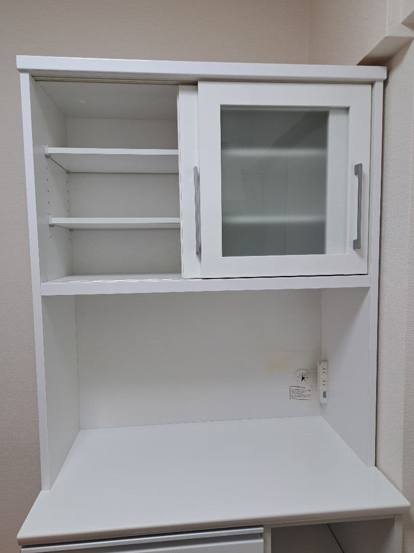 ニトリ　食器棚　高機能レール　ハイタイプ　レジューム幅90