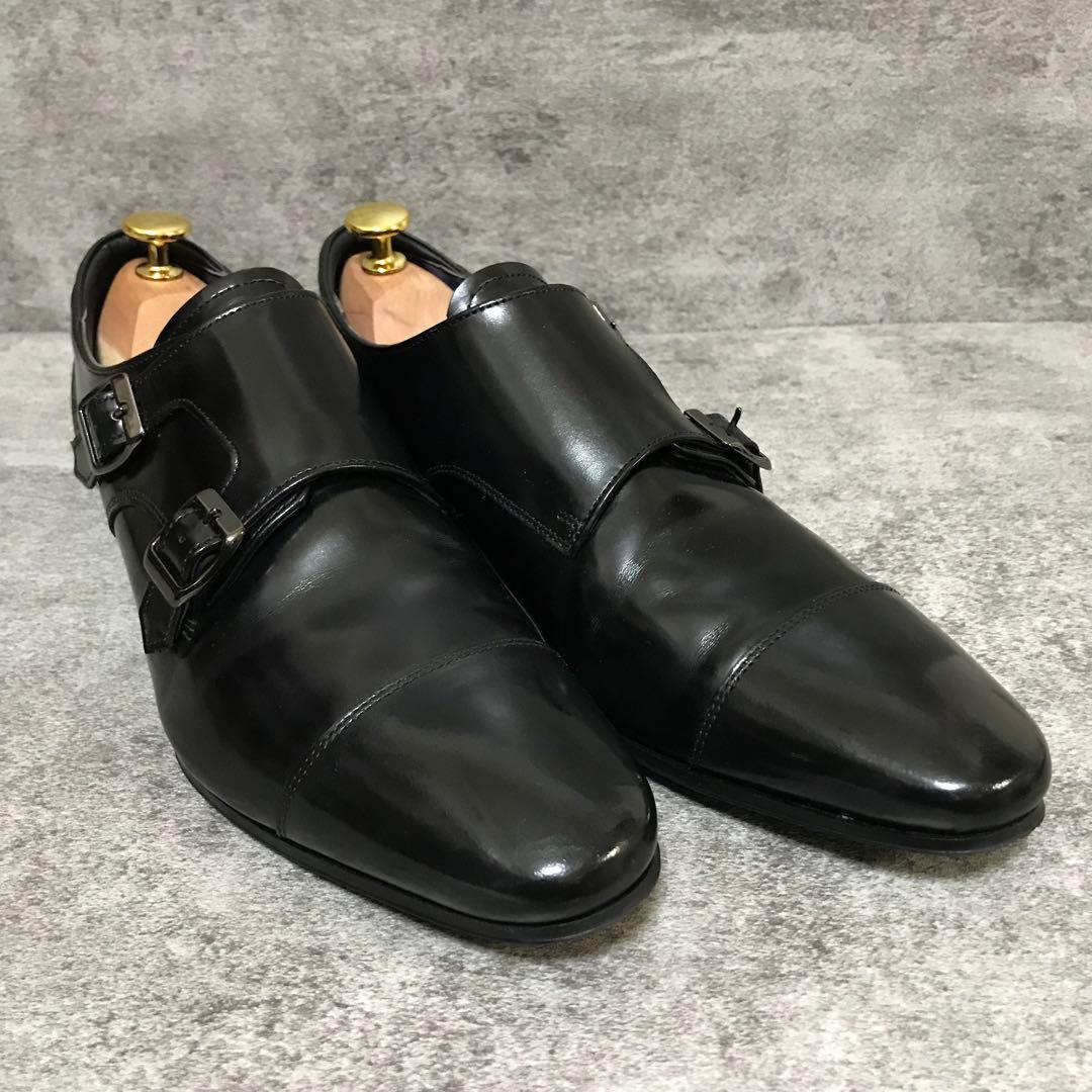 【美品】REGAL 24.5cm ダブルモンクストラップ スクラッチタフレザー