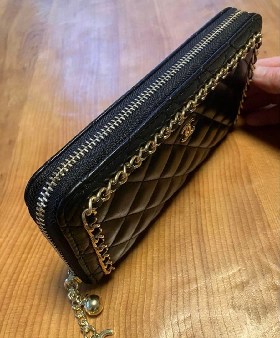 【非売品】CHANEL シャネル ノベルティ キルティングレザー長財布 ブラック