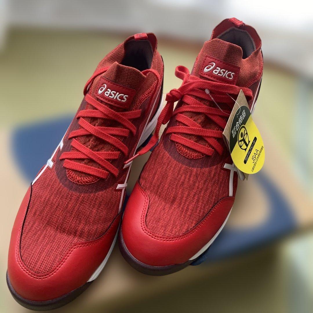 asics WINJOB CP213 TS レッド 安全靴 26.5cm