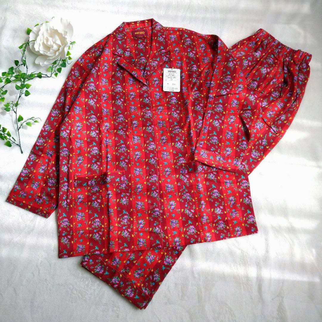 【新品】ケンゾー kenzo パジャマ ルームウエア 花柄 総柄 M