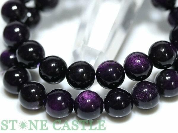 【高品質】パープライト3Aクラス ブレスレット約10〜10.5mm 天然石