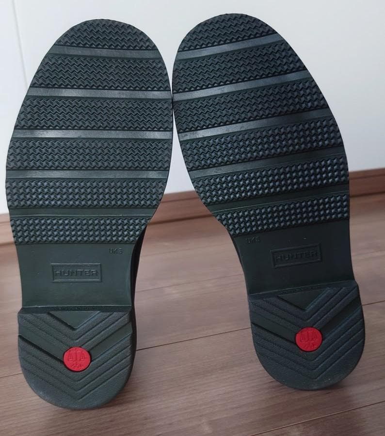 【新品未使用】HUNTER サイドゴアレインブーツ ダークオリーブ　38