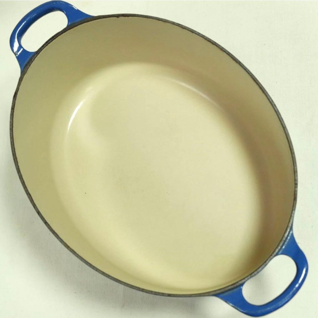 美品】LE CREUSET ココット オーバル ハーモニックブルー 27cm - メルカリ