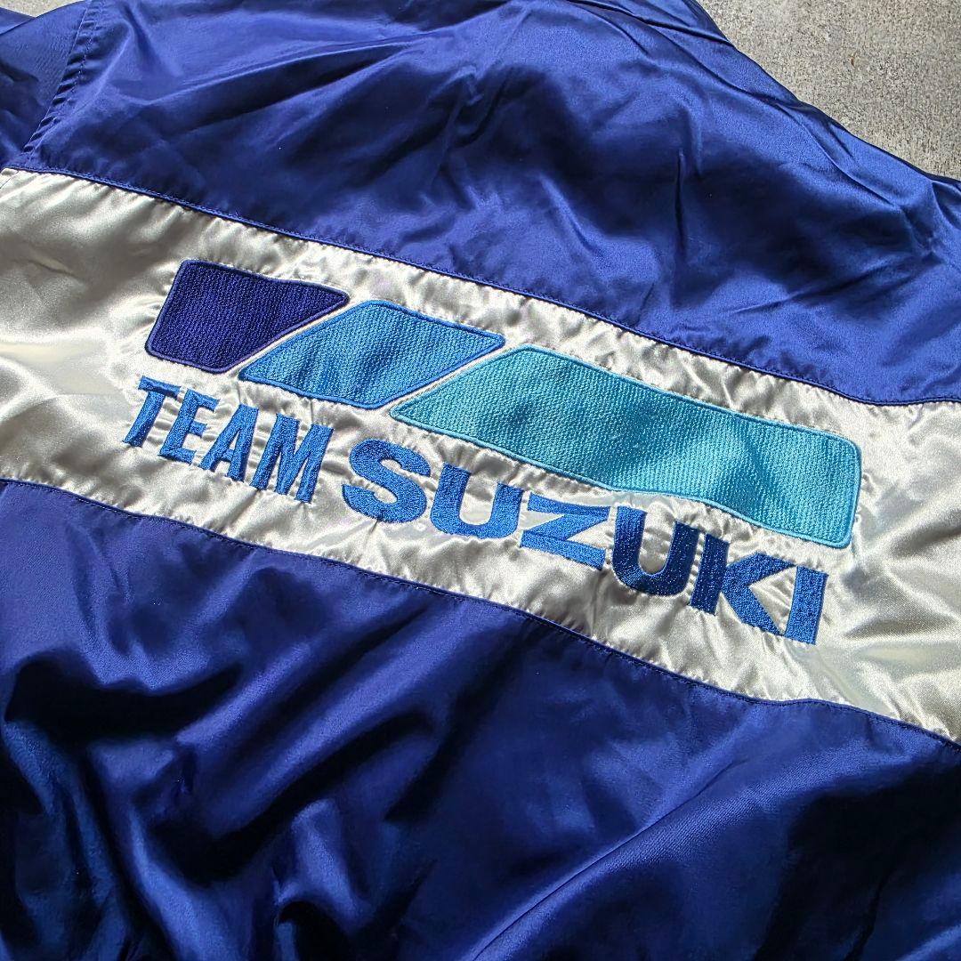 激レアTEAMSUZUKIスズキリバーシブルナイロンジャケット短丈企業ロゴLL