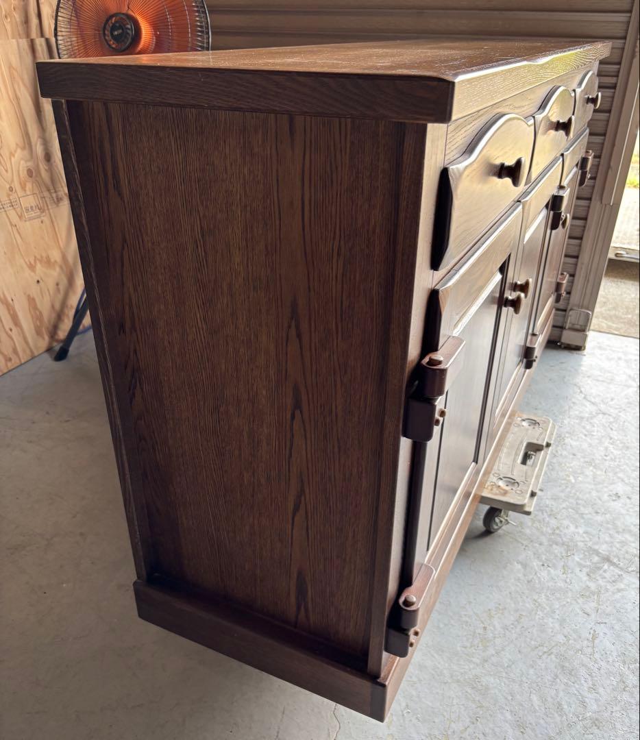 サクラ様専用 国産 川隅家具 天然木 カントリーキッチン, 幅153cmUsed