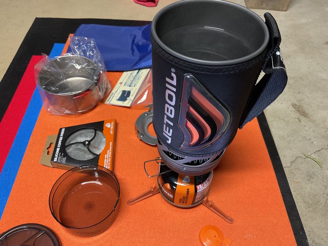 mont-bellJETBOILフラッシュBK未使用に近い超美品！新品付属品多数