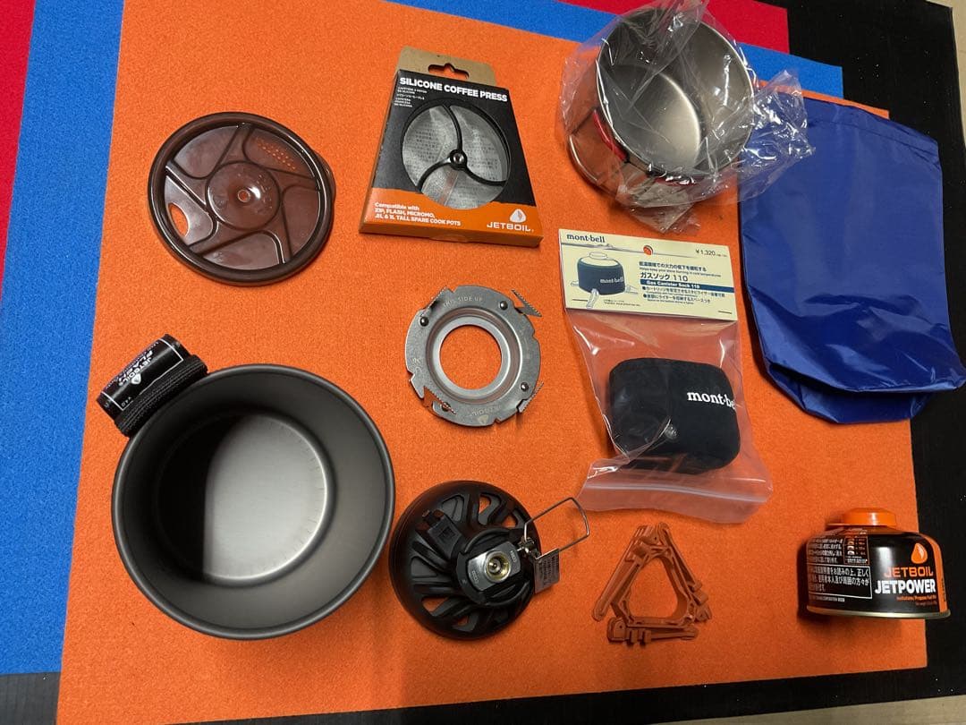 mont-bellJETBOILフラッシュBK未使用に近い超美品！新品付属品多数