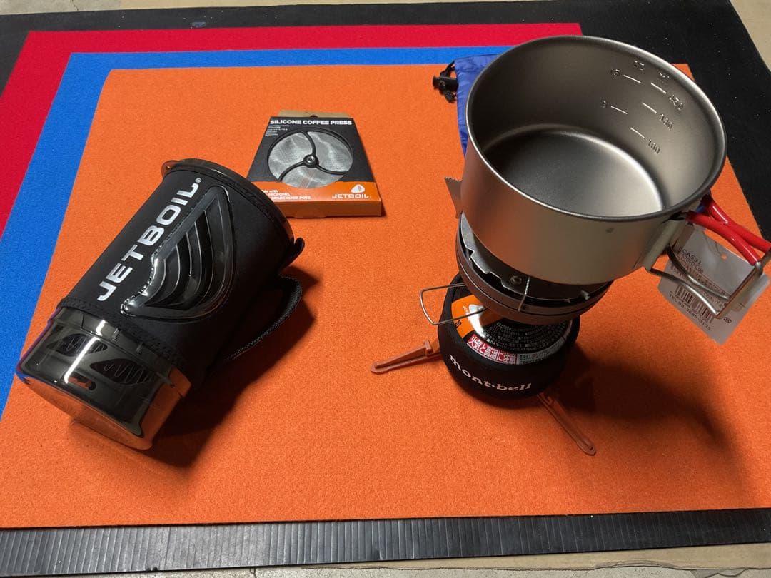 mont-bellJETBOILフラッシュBK未使用に近い超美品！新品付属品多数