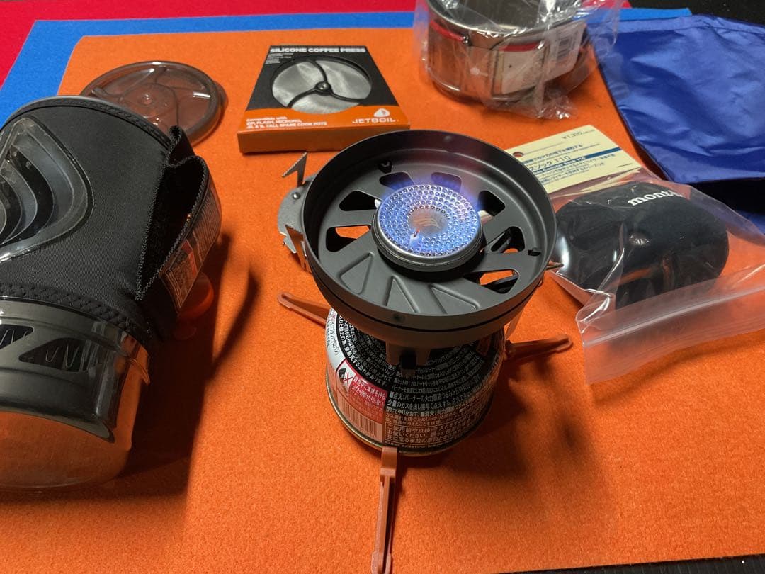 mont-bellJETBOILフラッシュBK未使用に近い超美品！新品付属品多数