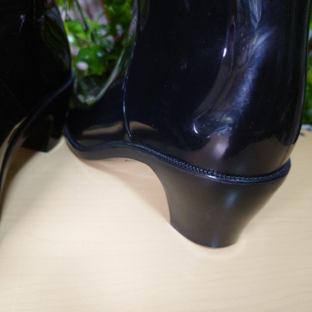 TOCCA レインブーツ バックリボン　ブラックLサイズ