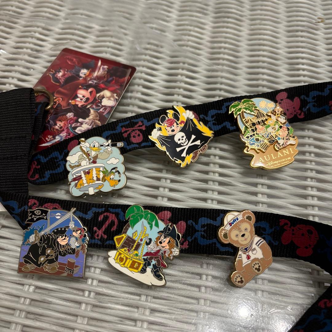 ディズニー ピンバッジ スティッチ ネックストラップ いろいろ 7点
