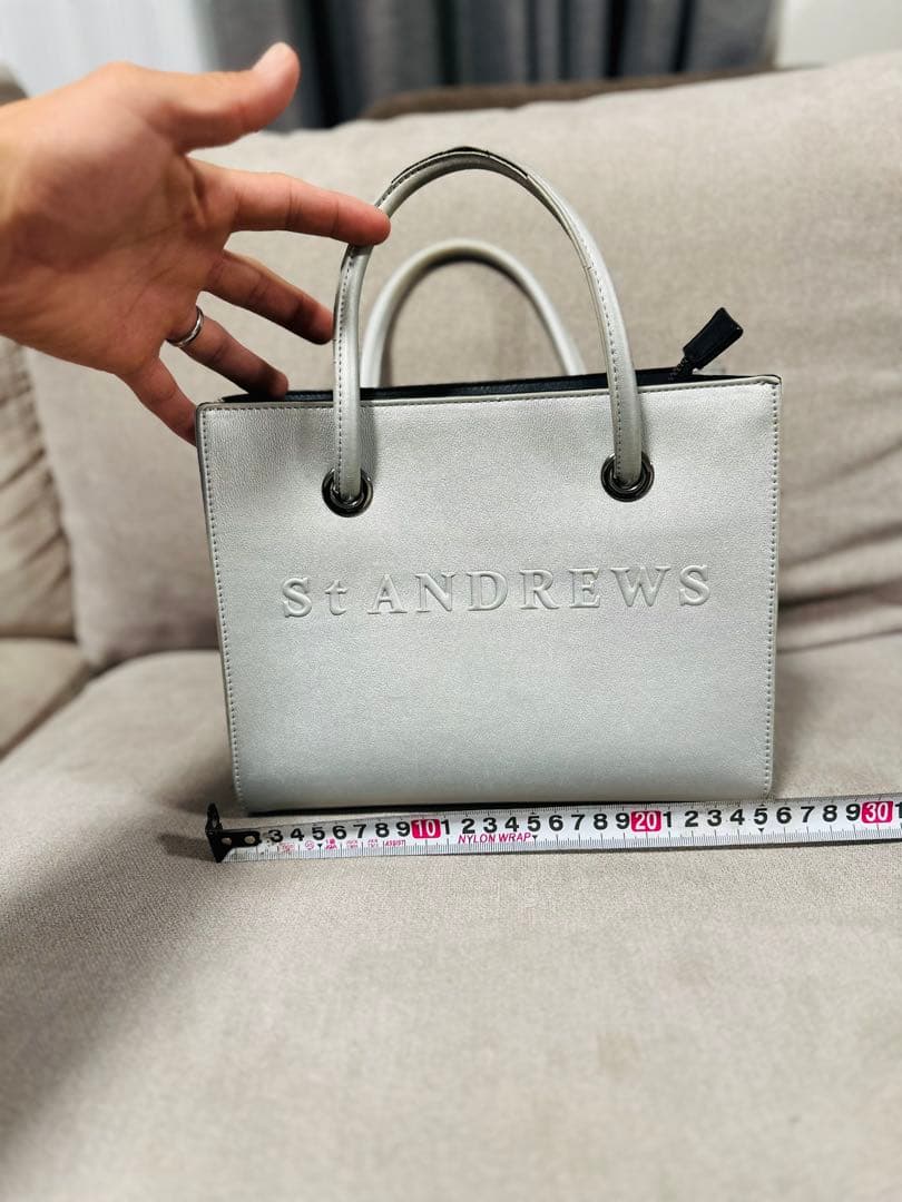 St ANDREWS シルバー トートバッグ - メルカリ