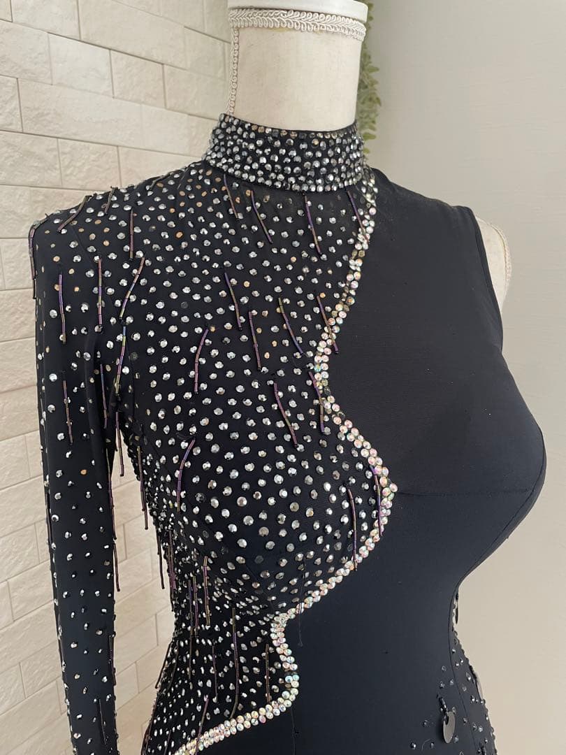 社交ダンス ⭐️ラテンドレス 黒