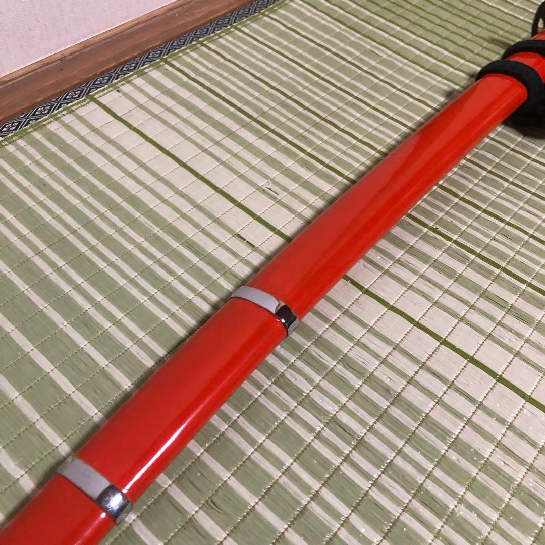 模造刀　模擬刀　武士　侍　伝統工芸　剣　ソード小太刀　鞘　鍔　大衆演劇　赤　朱色