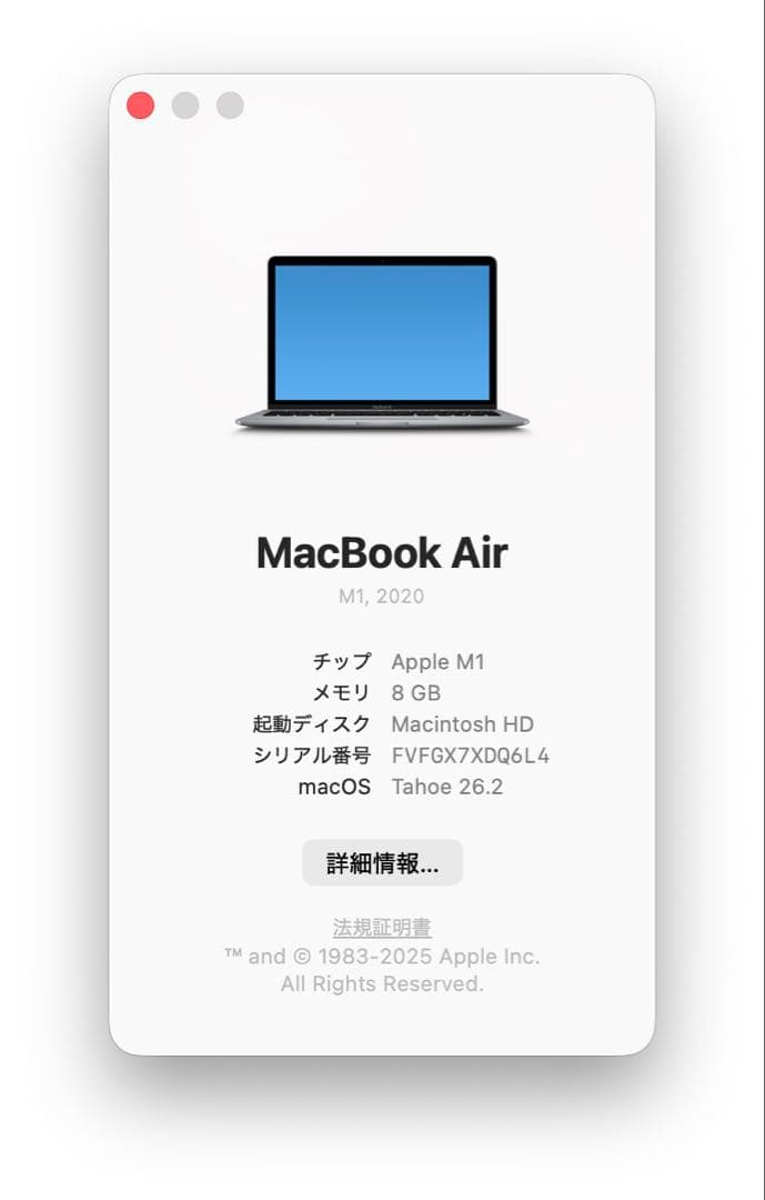 MacBook本体 Apple MacBook Air M1 2020