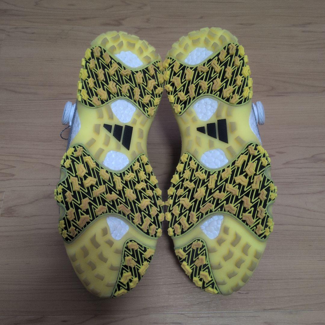 アディダス　コードカオス　メッシュ ゴルフシューズ グレー/イエロー