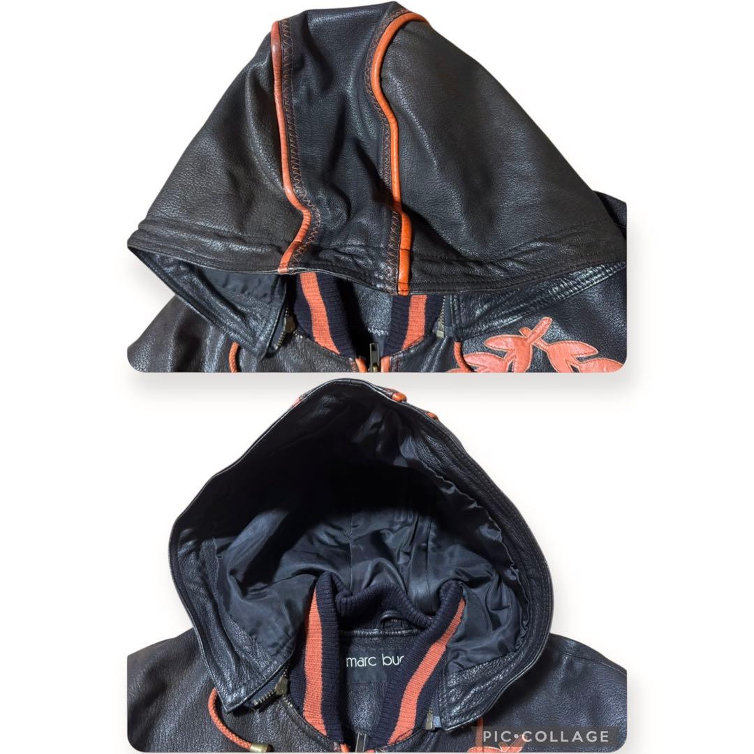 PELLE PELLE バックロゴ オールレザースタジャン デタッチャブル 38