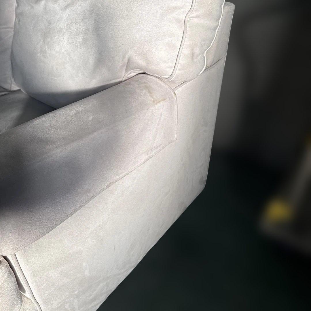 ★ 白い3人掛けソファー インテリア 家具 クッション付き 格安