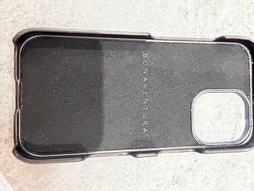 iPhone17ケースBONAVENTURAチャコールグレー バックカバーケース