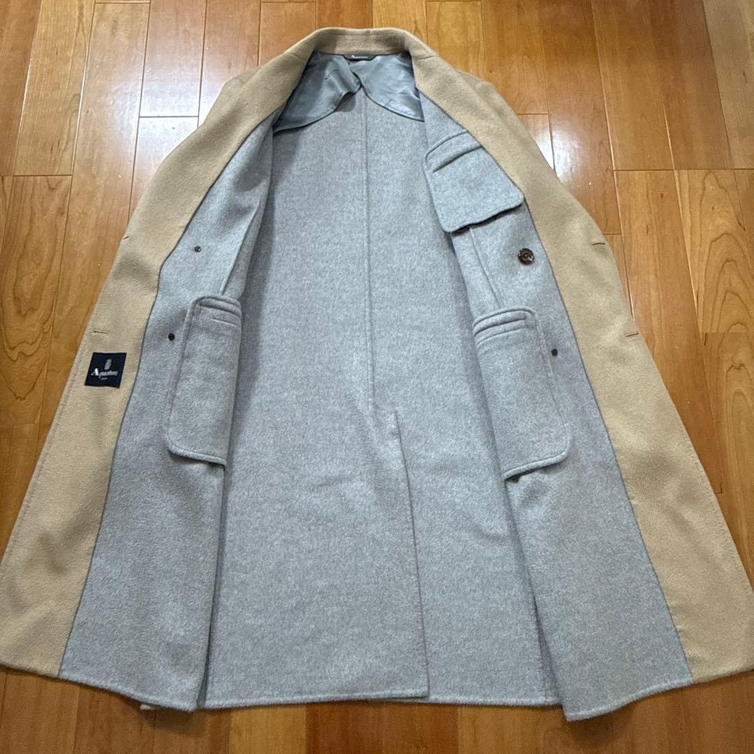 美品　Aquascutumアクアスキュータム　チェスターコート　キャメルXL