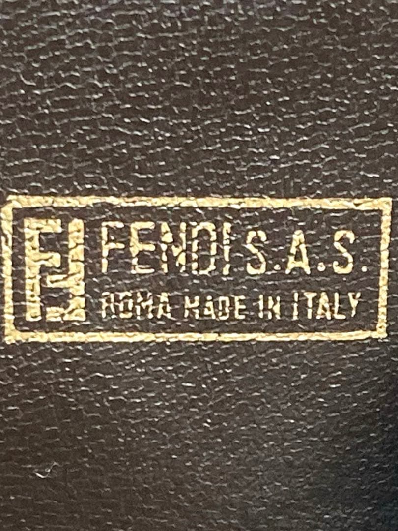 良品 FENDI フェンディ ズッカ キャンバス がま口 ケース 小銭入れ