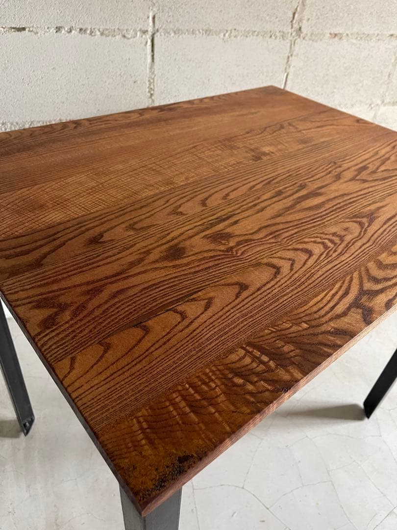 depeche アデペシュ　サイドテーブル　デスク　オーク無垢材　アイアン脚