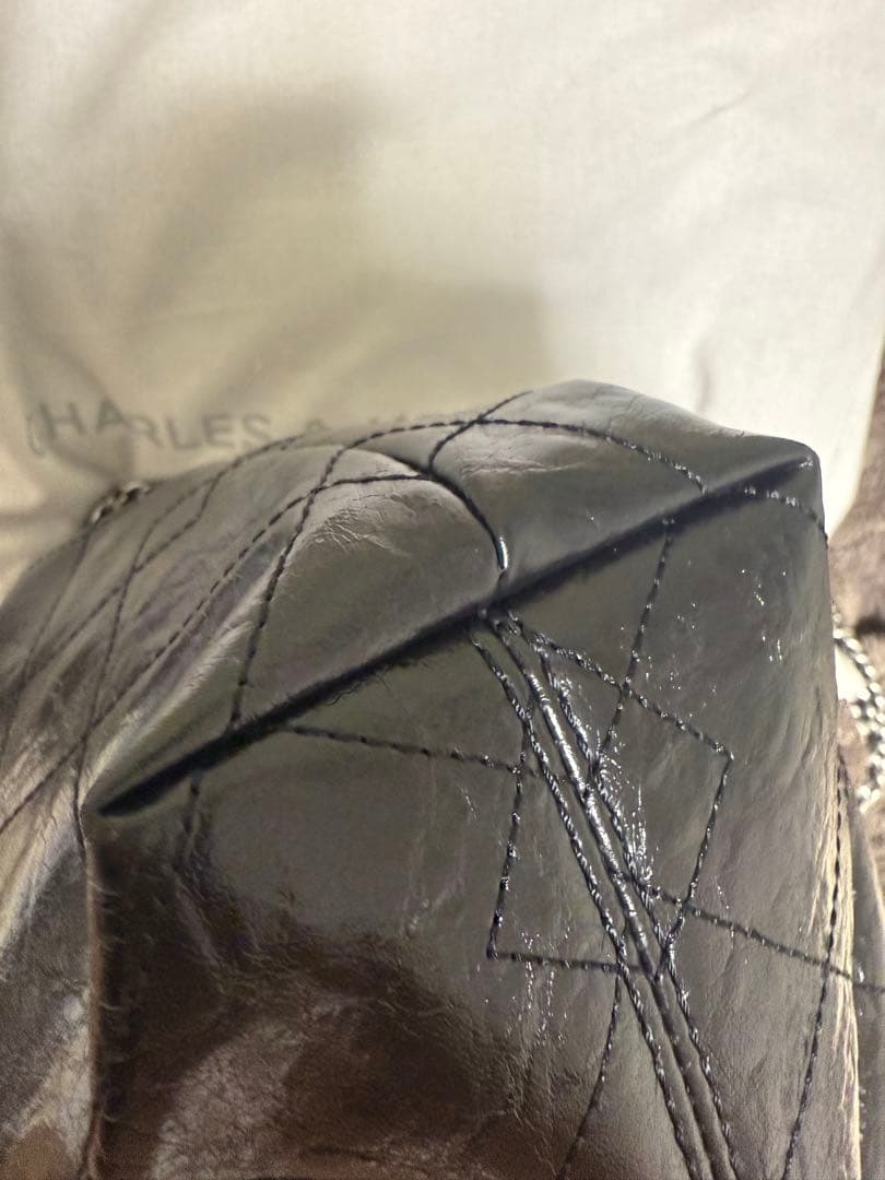 CHARLES & KEITH ドゥオ ブレードチェーンハンドルホーボーバッグ